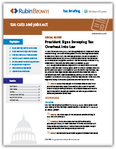 Tax Cuts and Jobs Act briefing